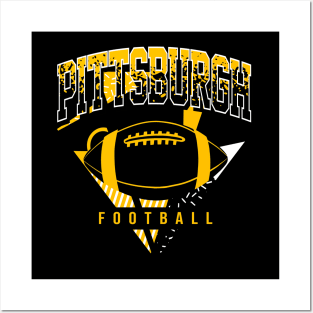 Pittsburgh Football Retro Throwback Posters and Art